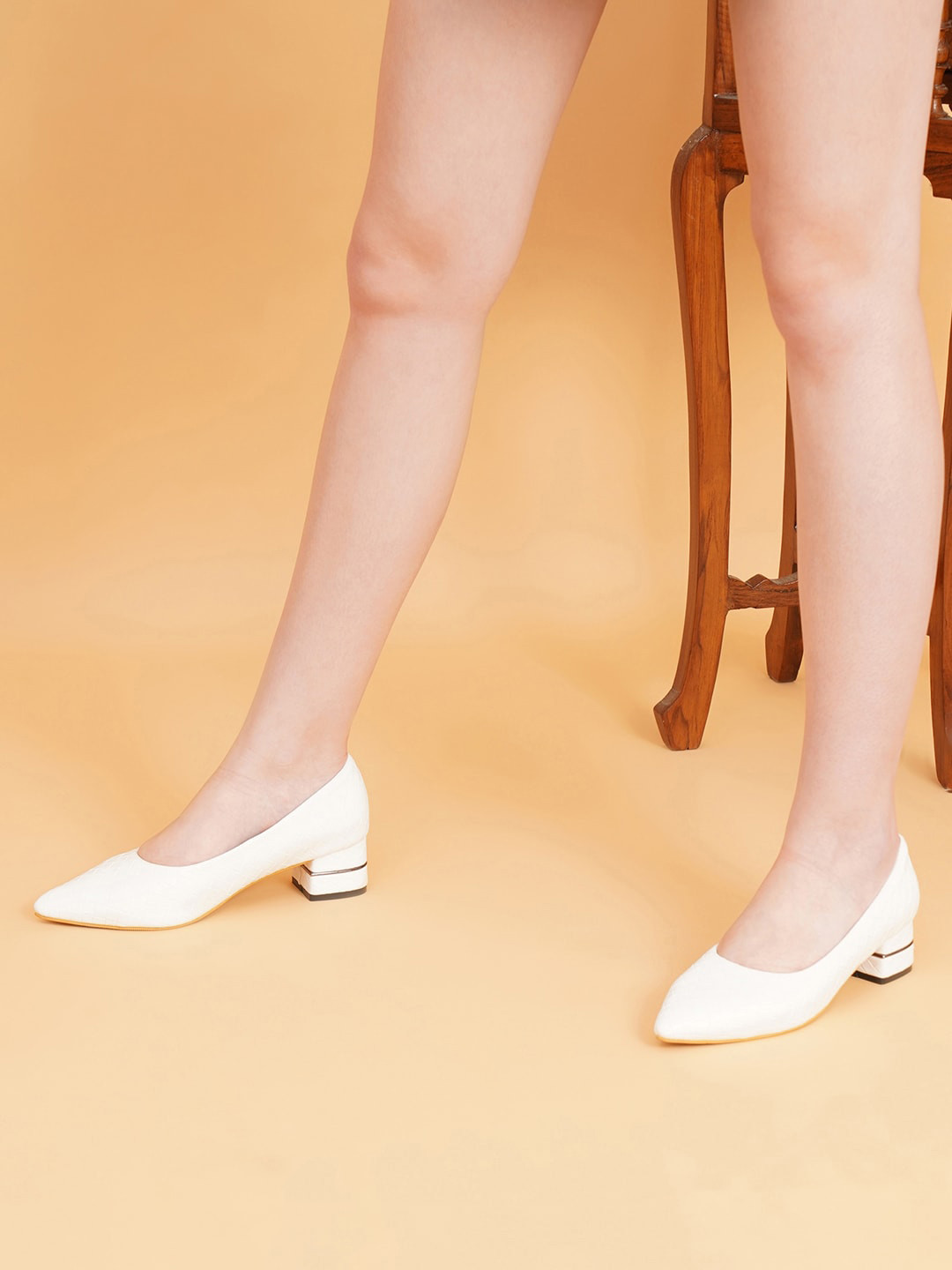 Sherrif Shoes Pointed Toe Block Heels