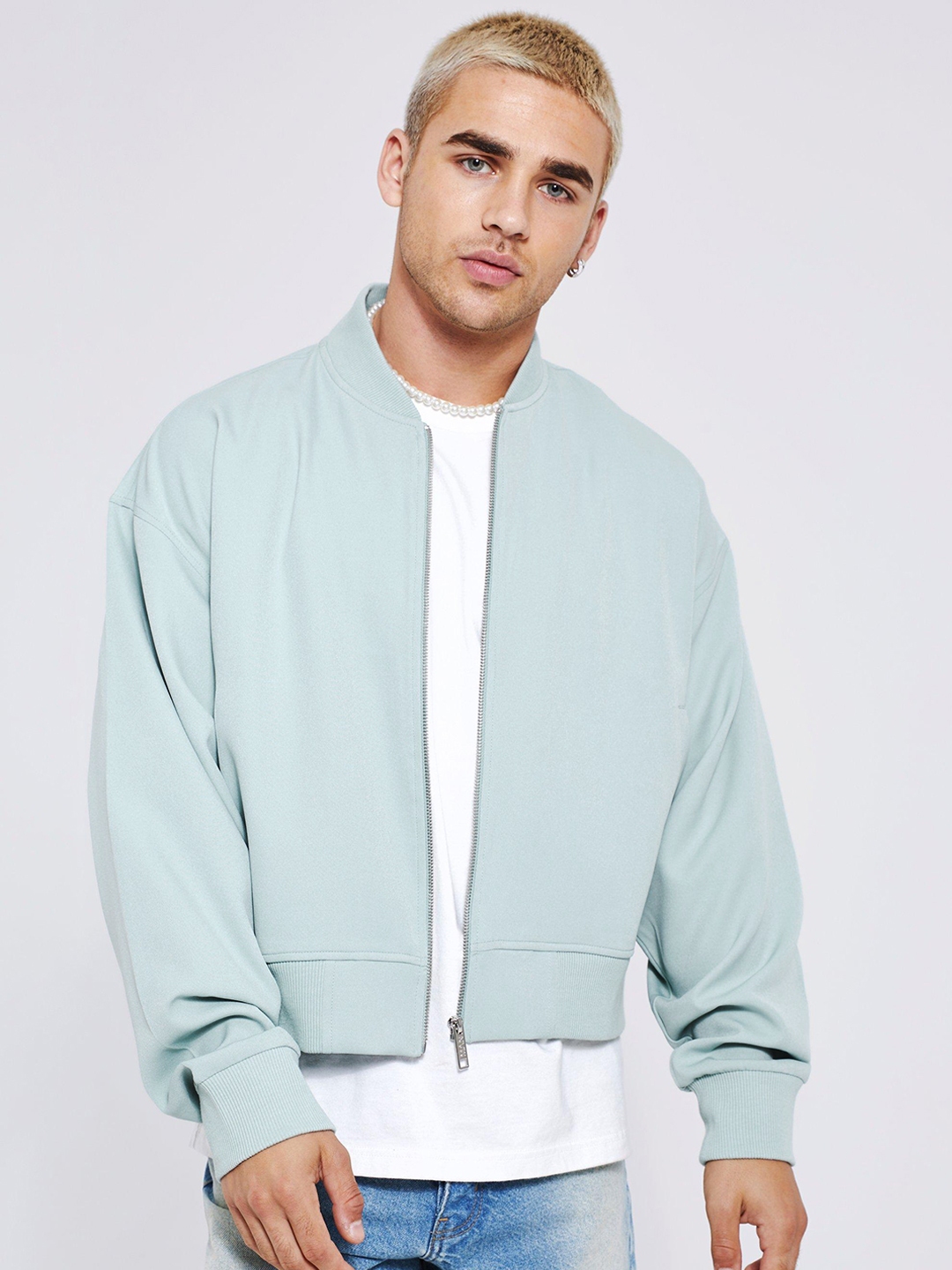 Boohooman bomber jacket best sale