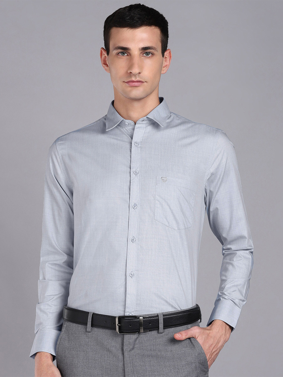 Sam and Jack Smart Spread Collar Chambray Casual Shirt