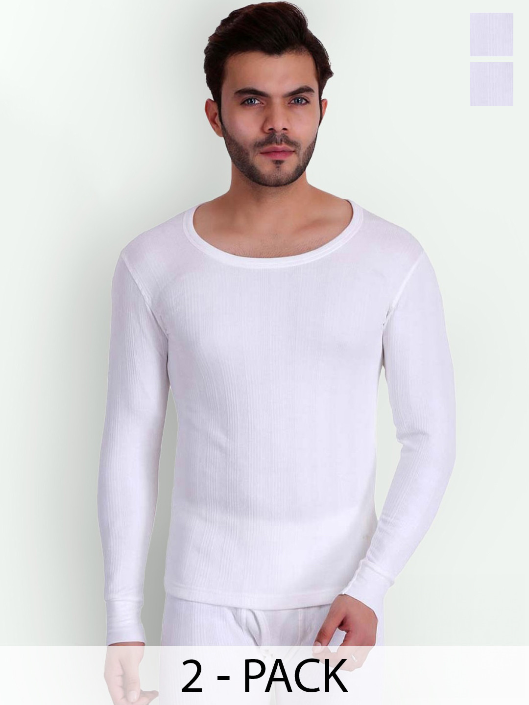 T.T. Men Elite Top Thermal Pack of 2 (white)-XL