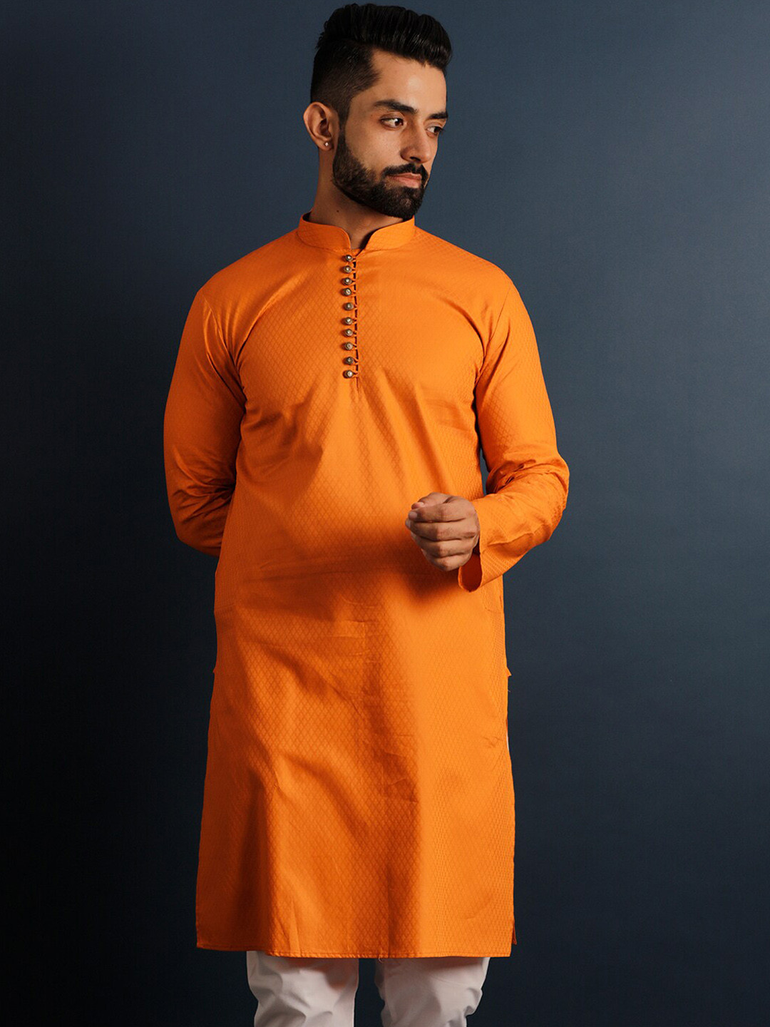 Lightpole Woven Design Straight Kurta