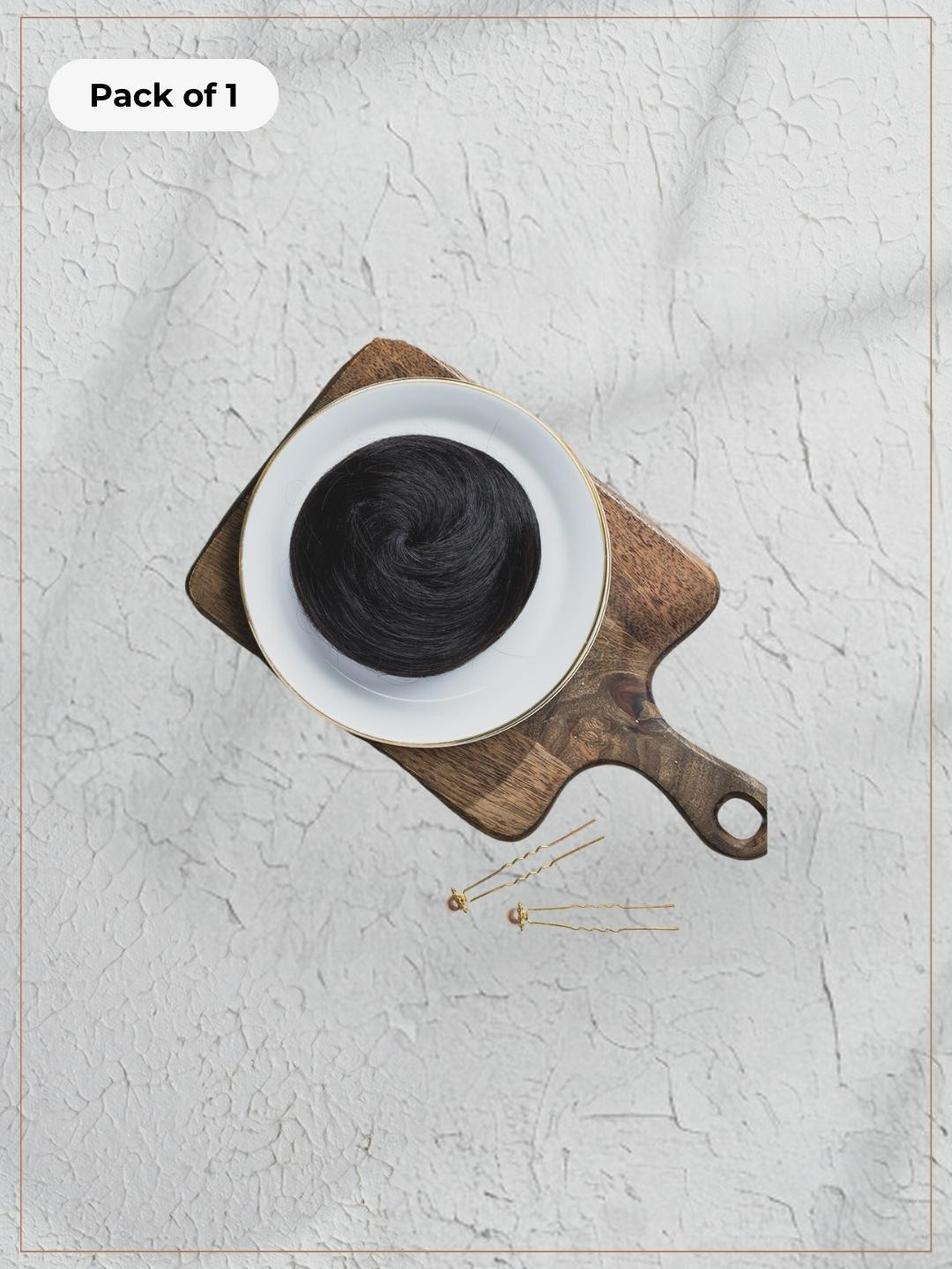 HAIR ORIGINALS Human Hair String Donut Bun - Natural Black