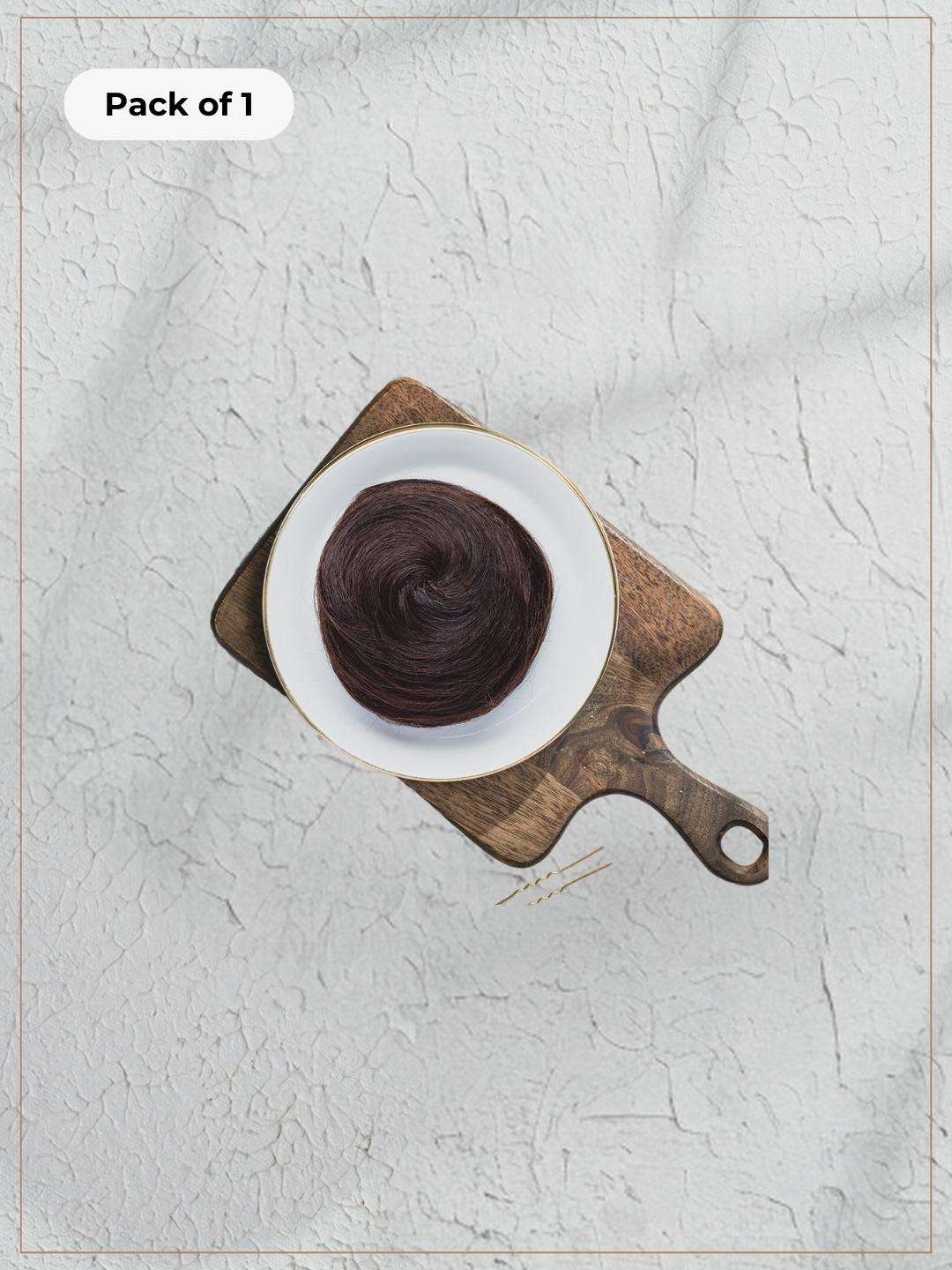 HAIR ORIGINALS Human Hair String Donut Bun - Natural Brown