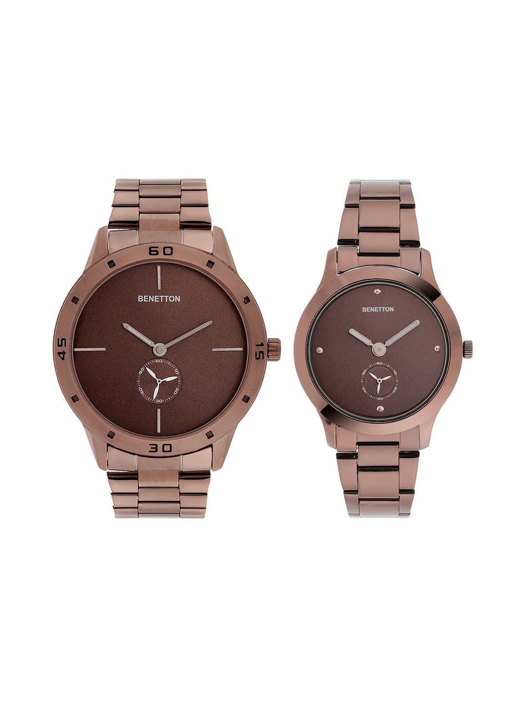 United Colors of Benetton Bracelet Style His & Her Watch Set UWUCPR001