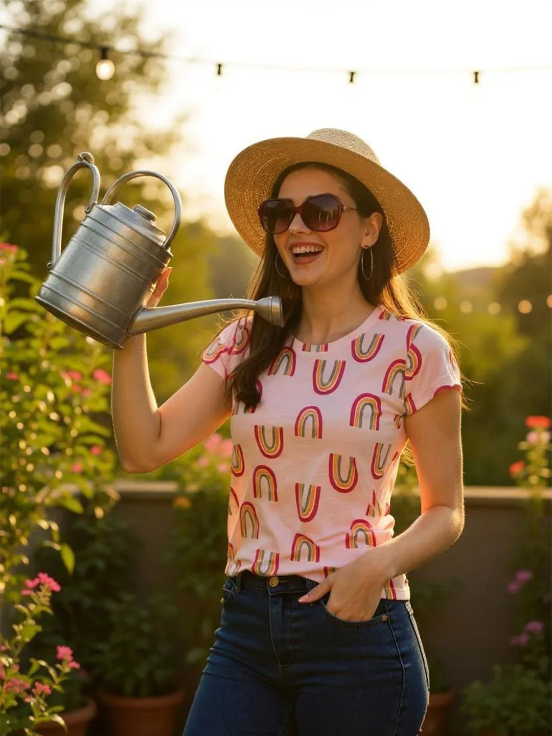 Hive91 Conversational Printed Cotton Relaxed Fit T-shirt