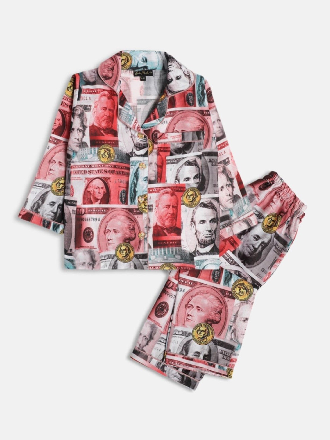 Bella Moda Kids Graphic Printed Pure Cotton Night suit