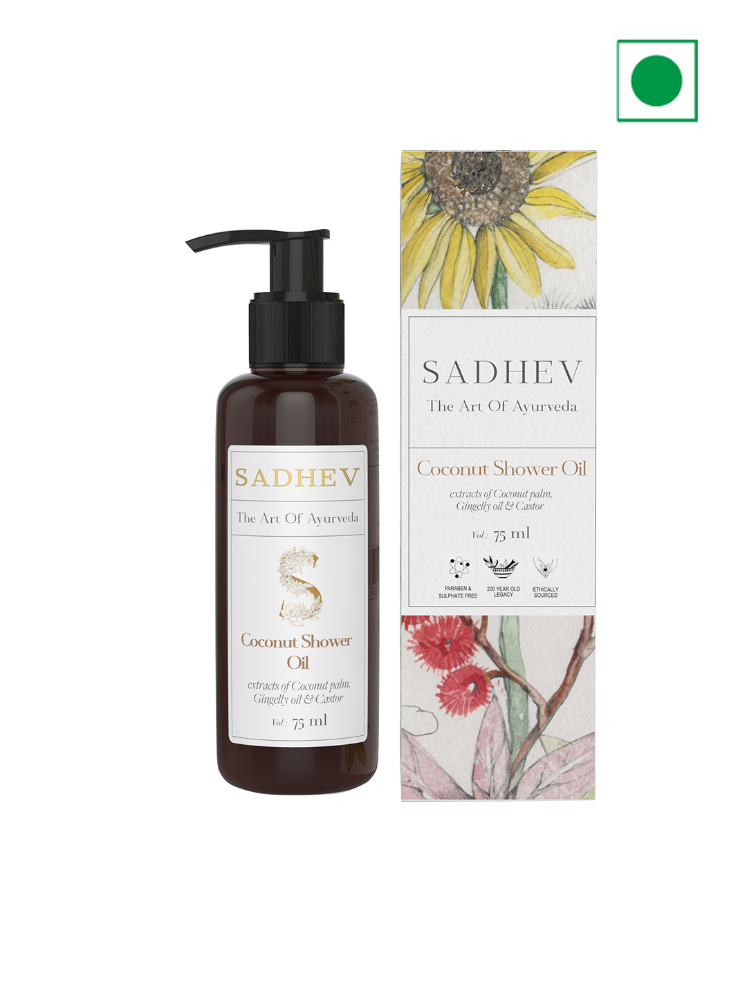 SADHEV The Art Of Ayurveda Coconut Shower Oil - 75 ml
