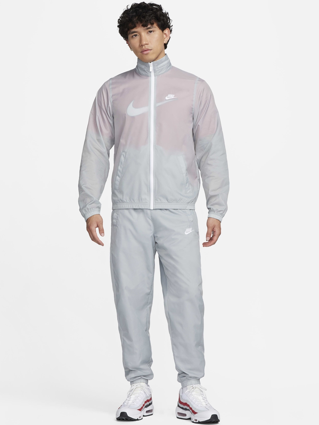 Gray nike tracksuit mens best sale