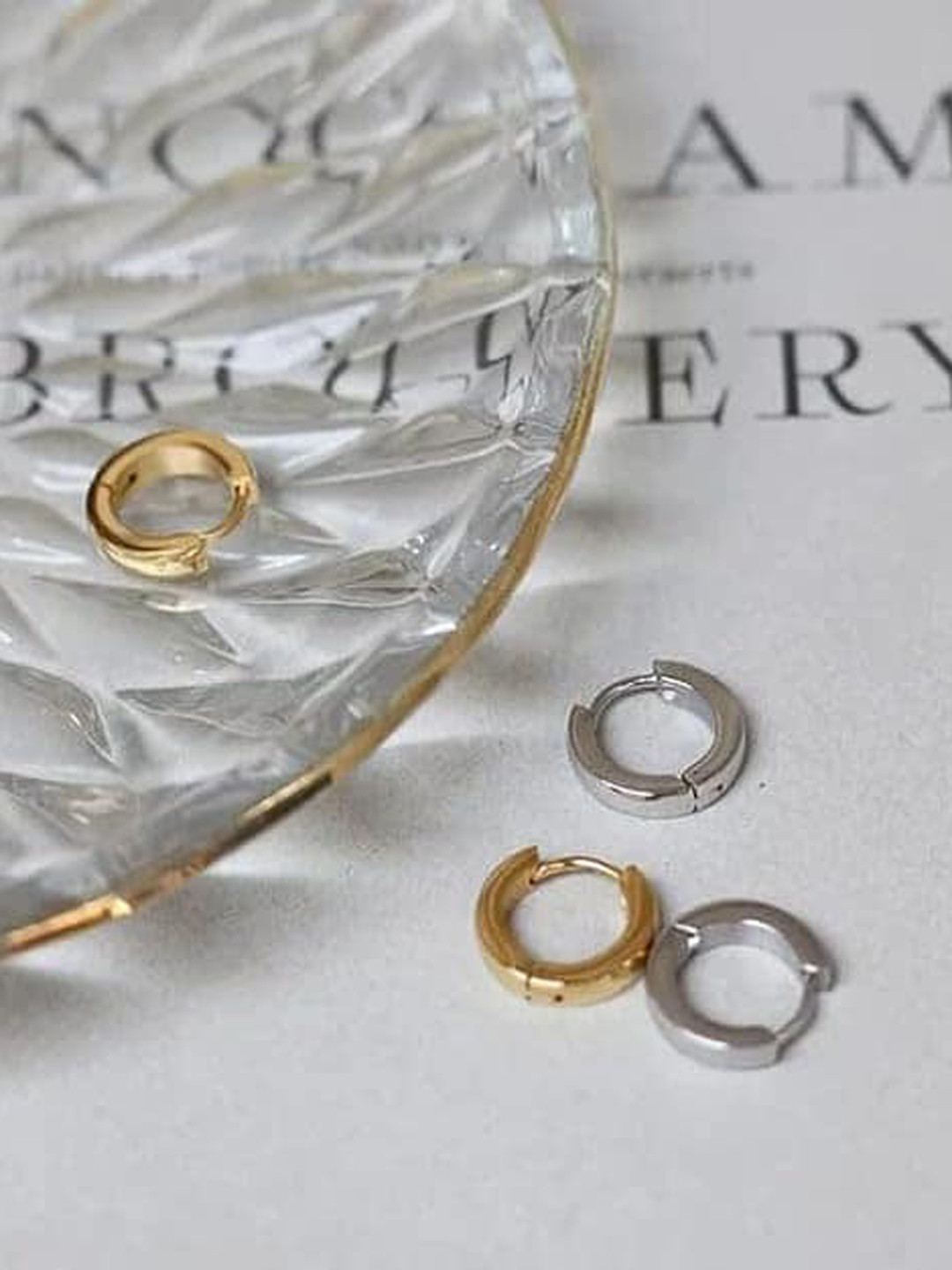 KRYSTALZ Pack Of 3 Stainless Steel Oval Hoop Earrings