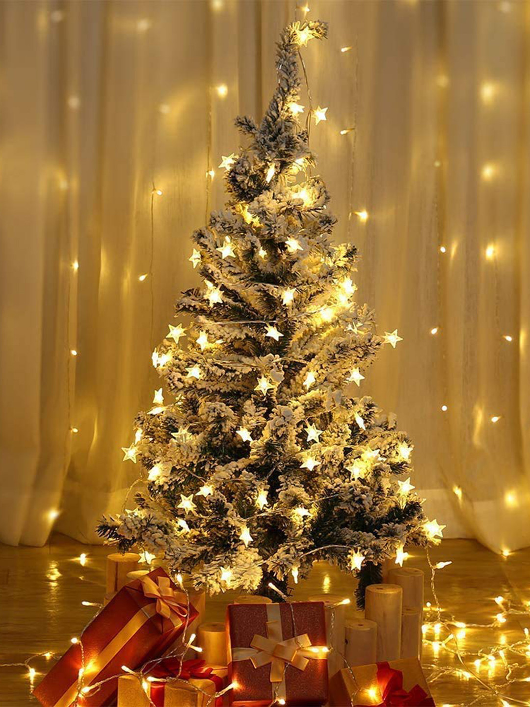 Quace Yellow Star 2.5 Meters Fairy String Lights