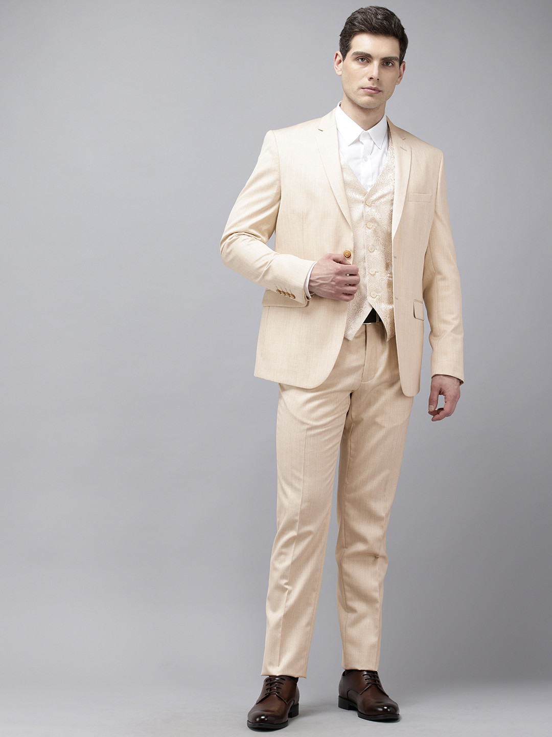 Van Heusen Slim Fit Single-Breasted Three-Piece Party Suits