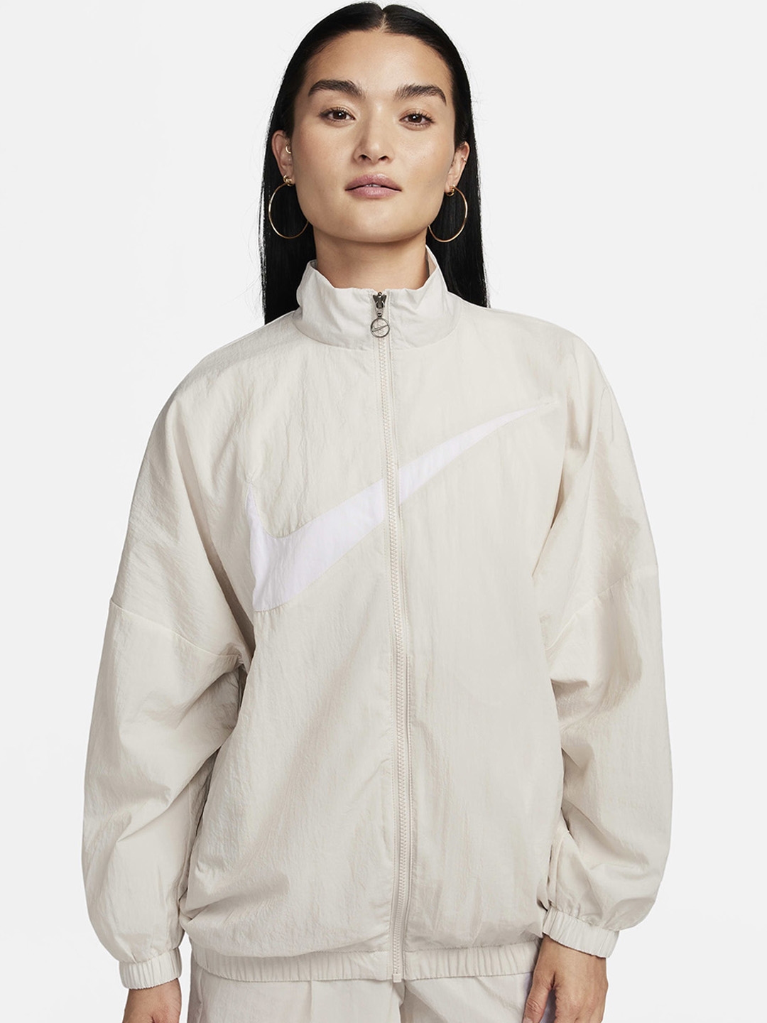 Buy Nike Sportswear Essential Woven Mock Collar Sporty Jacket Jackets for Women 25101152 Myntra