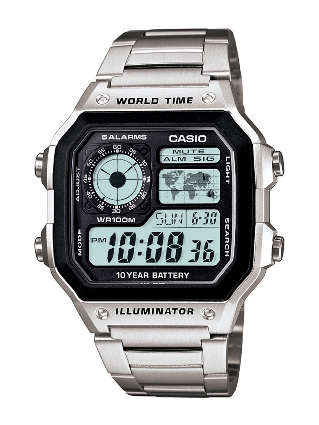 Casio Youth Digital Men Silver Digital watch D099 AE 1200WHD 1AVDF