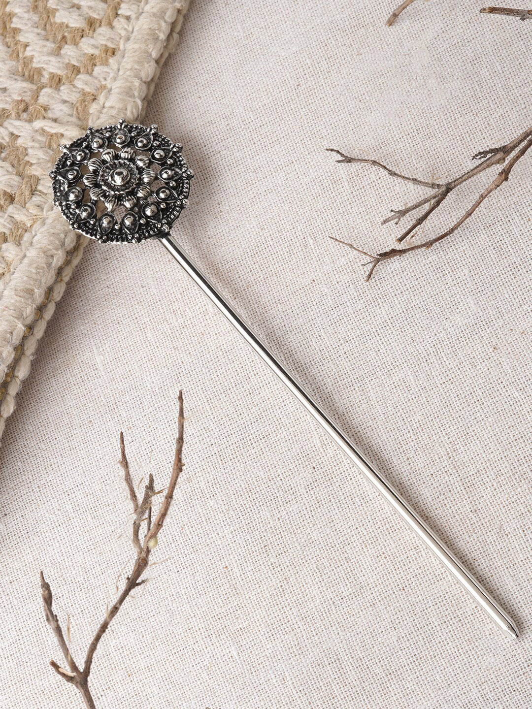 TEEJH Oindrilla Oxidised Juda Hairstick
