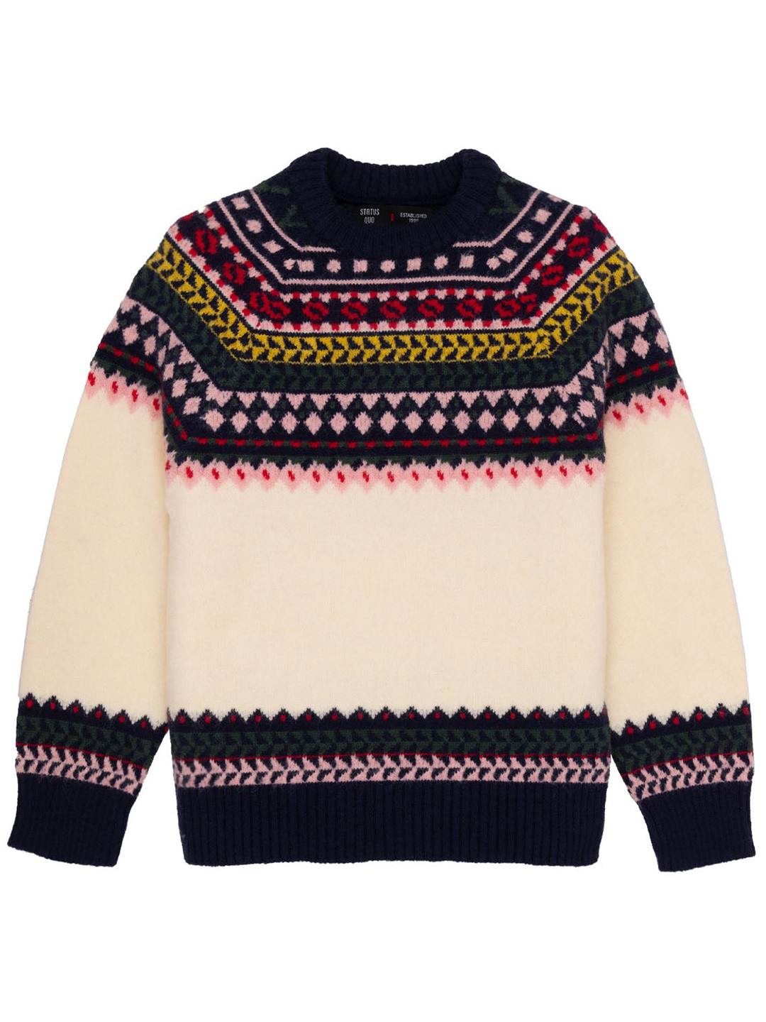 Status Quo Boys Argyle Printed Acrylic Pullover Sweater