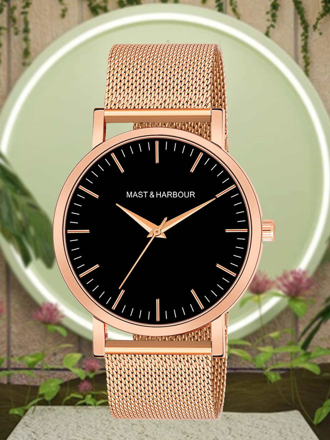 Mast & Harbour Men Water Resistance Stainless Steel Analogue Watch HOBMH-227G-RG