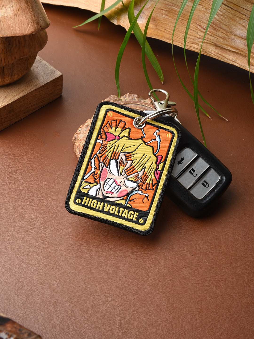 COMICSENSE Demon Slayer Anime Inspired High Voltage Double Sided Woven Key chain