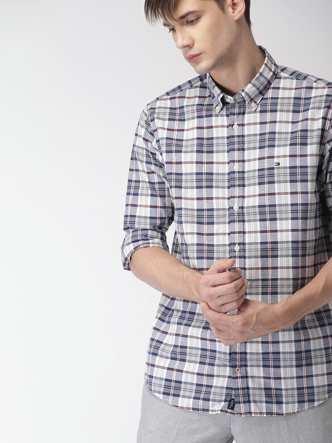 tommy hilfiger men's slim fit shirt