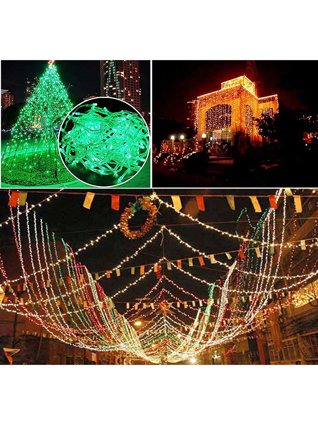 Ascension 12m Multicolor More than 360 LEDs Rice Shape String Lights