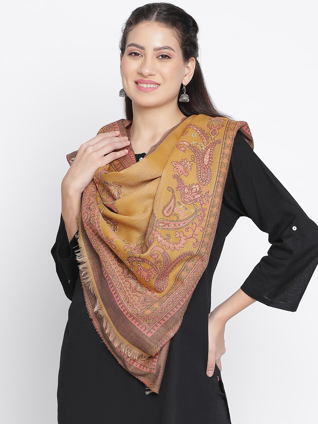 SHINGORA Qiraat Paisley Woven Design Stole