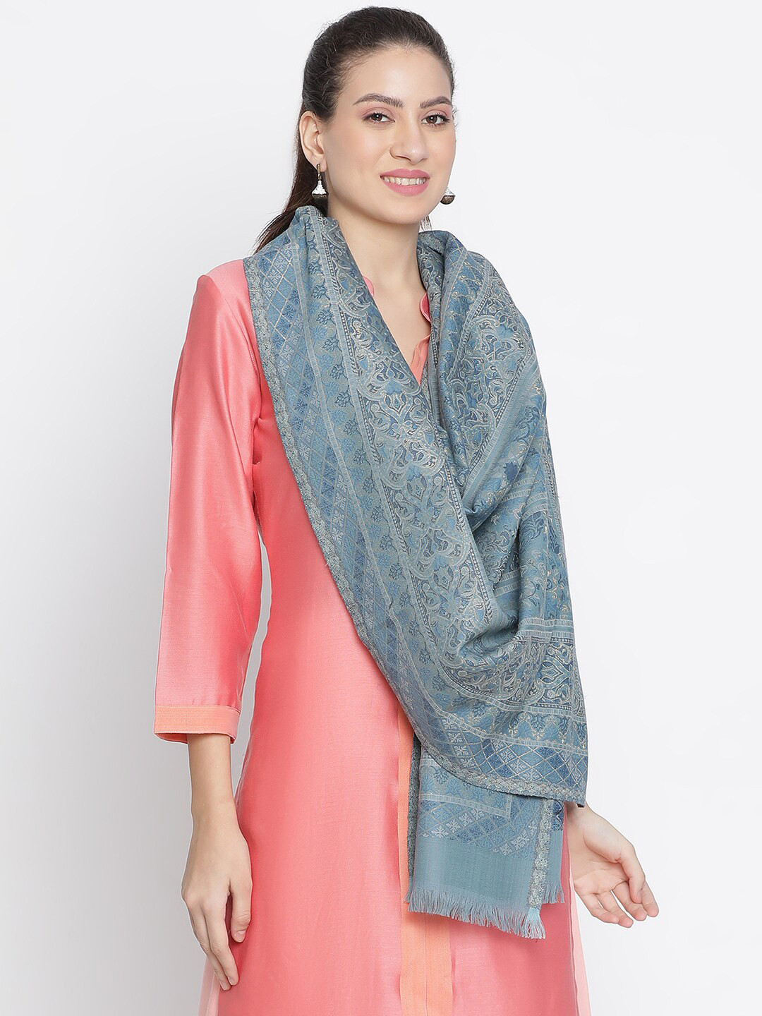 SHINGORA Tahani Floral Woven Design Stole