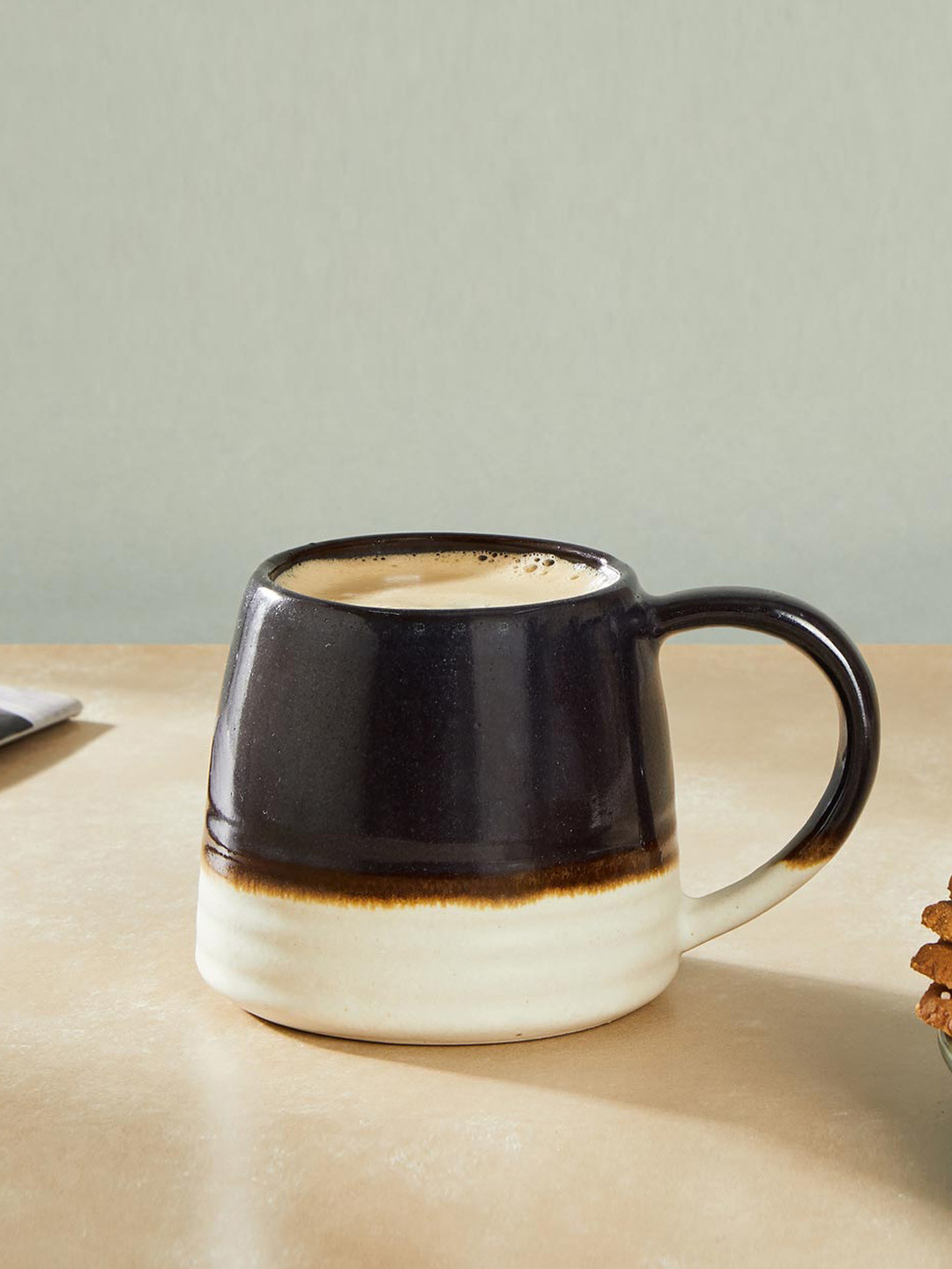 Fabindia Navy Blue Ceramic Microwave Safe Mug-250ml
