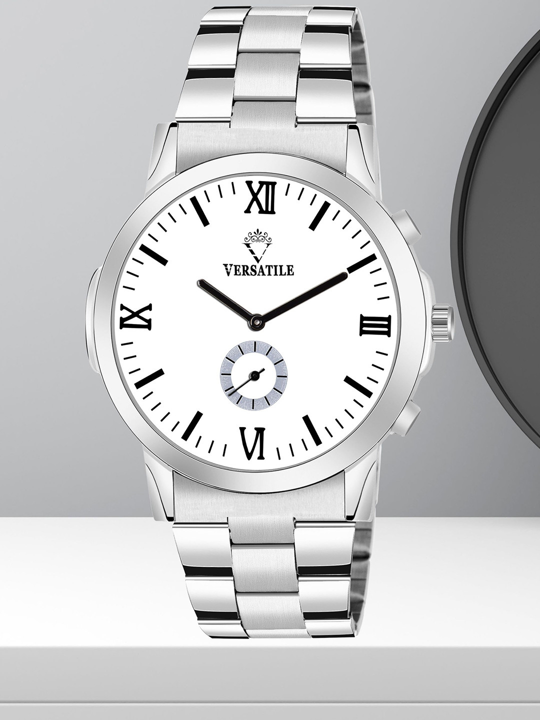 Versatile Men Water Resistance Analogue Chronograph Watch White Decent Chronograph