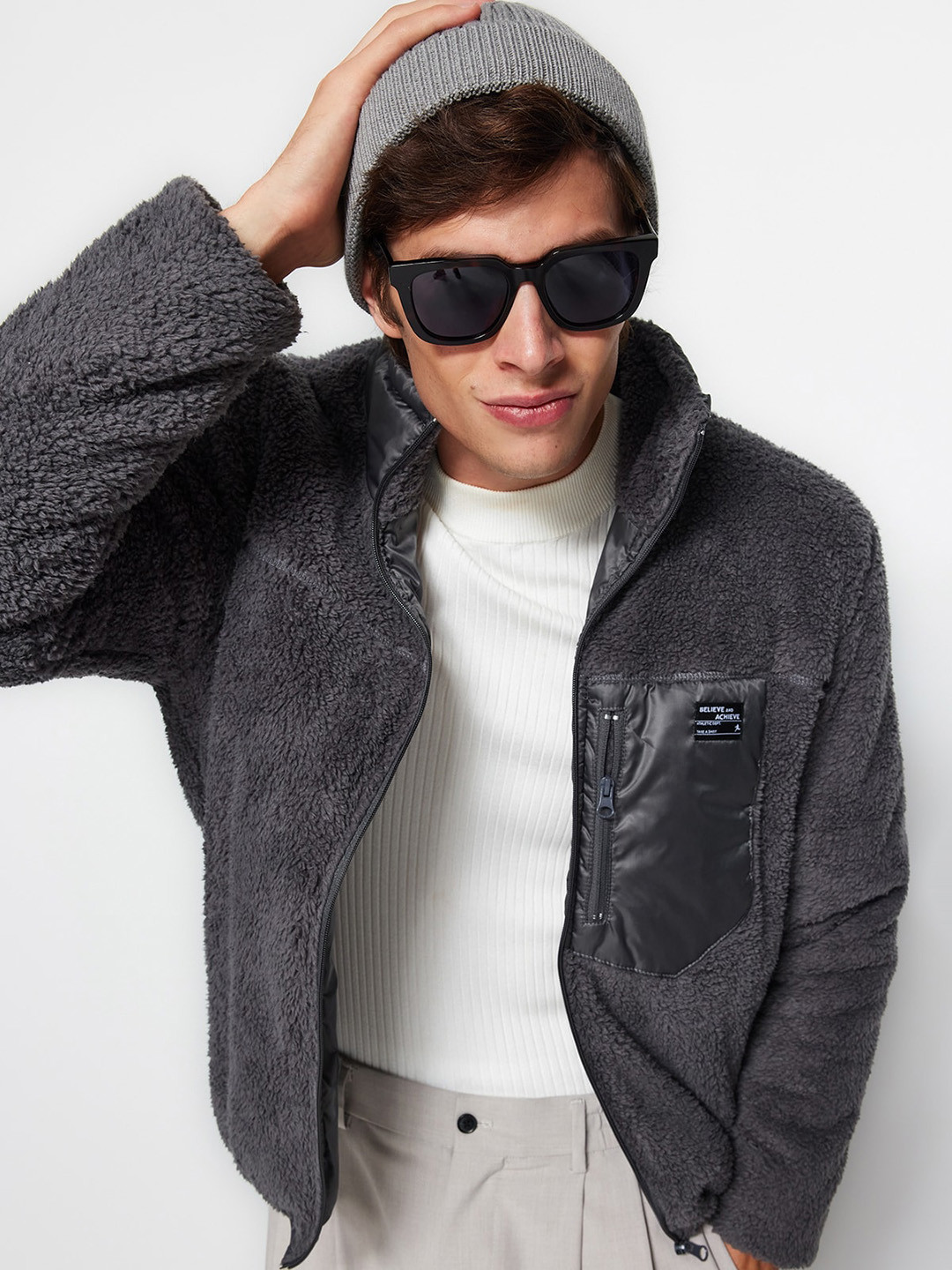 Trendyol Mock Neck Bomber Jacket