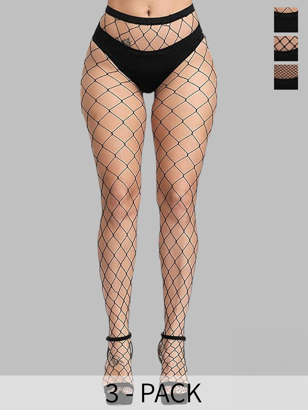 PLUMBURY Pack Of 3 Mesh Stretchable Stockings