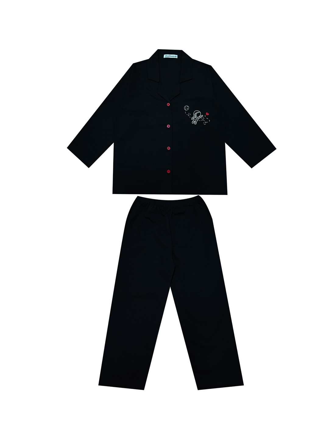 shopbloom Kids Lapel Collar Pure Cotton Night suit