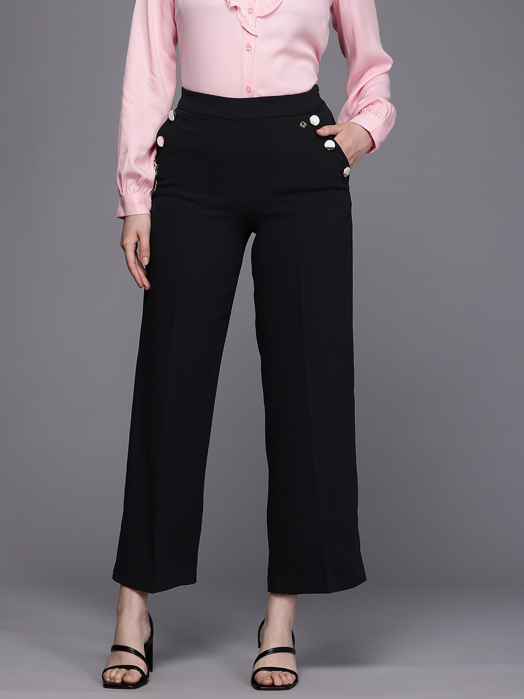 Allen Solly Woman Women High-Rise Smart Casual Trousers