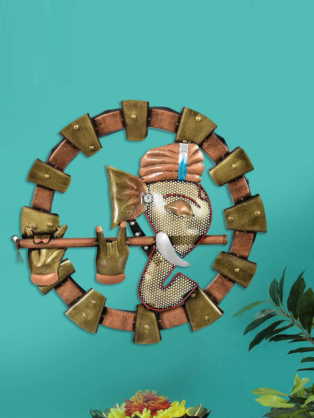 Ascension Metal Ethnic Motifs Glossy Hanging Hall Spiritual Wall Decor-20.9In