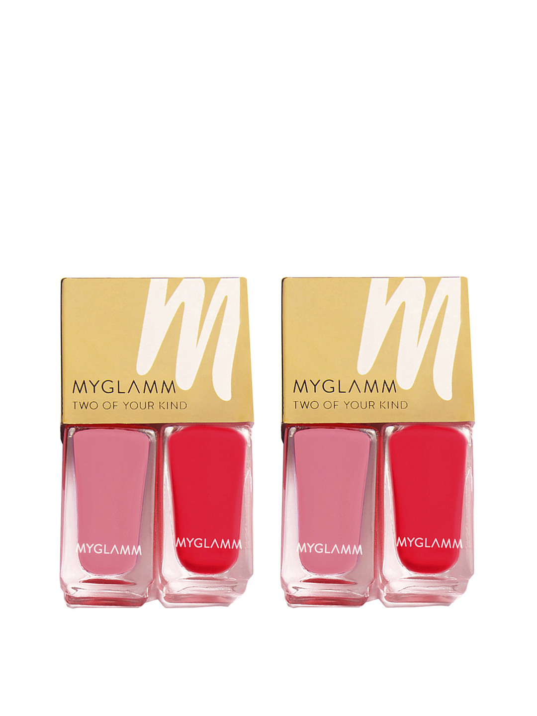 MyGlamm Set of 2 High Gloss 2 IN 1 Nail Paint 10 ml Each - Champagne Brunch