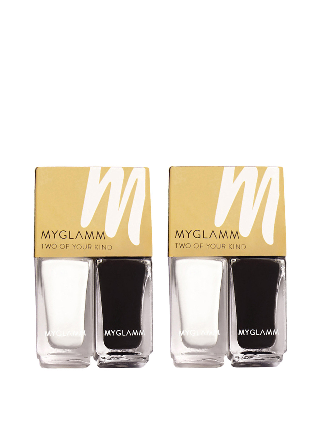 MyGlamm Set of 2 High Gloss 2 IN 1 Nail Paint 10 ml Each - Casino Night