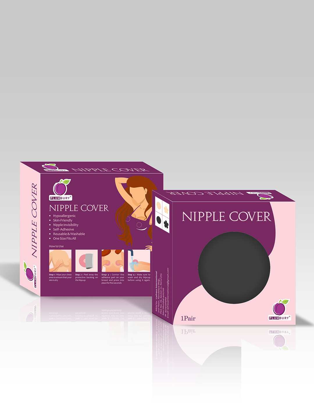 PLUMBURY Waterproof Stick On Nipple Covers