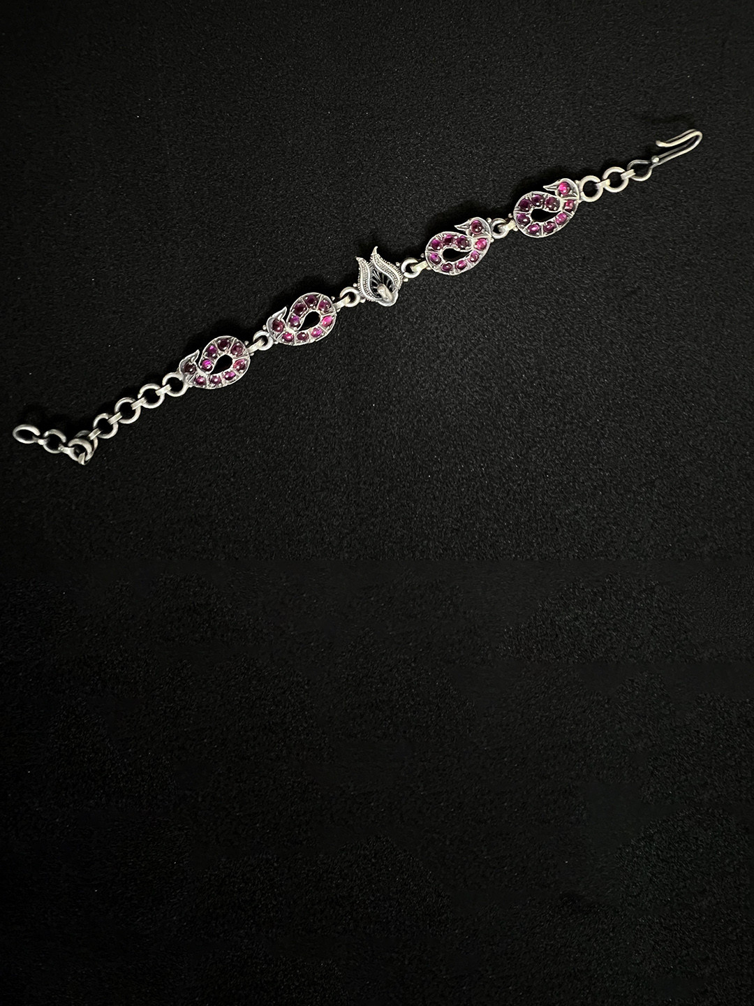 Arte Jewels 925 Oxidised Silver Kempstone Bracelet