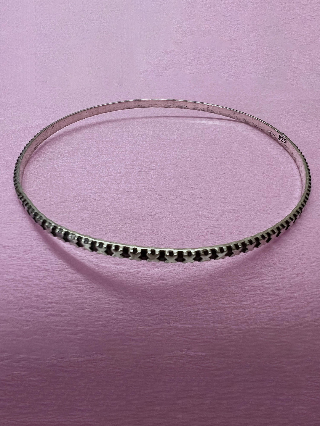 Arte Jewels Sterling Silver Kada Bangle