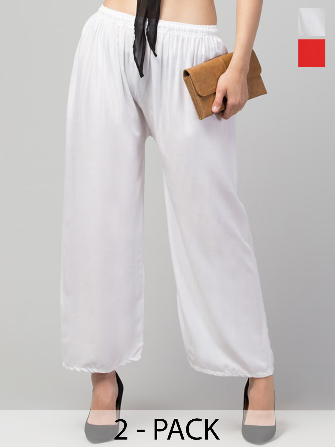 Trend Level Pack of 2 Knitted Palazzos