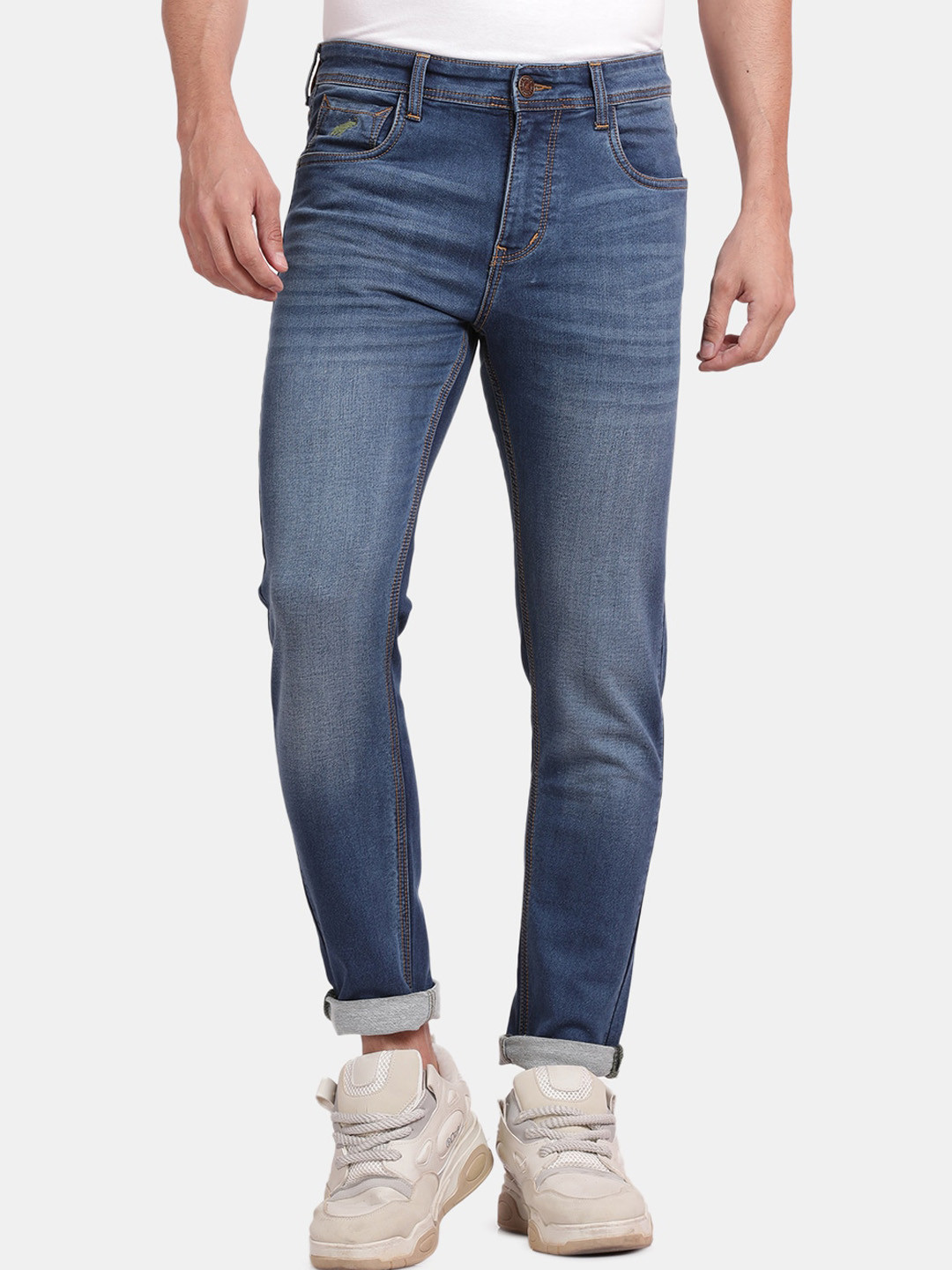 RUG WOODS Men Classic Light Fade Clean Look Stretchable Jeans