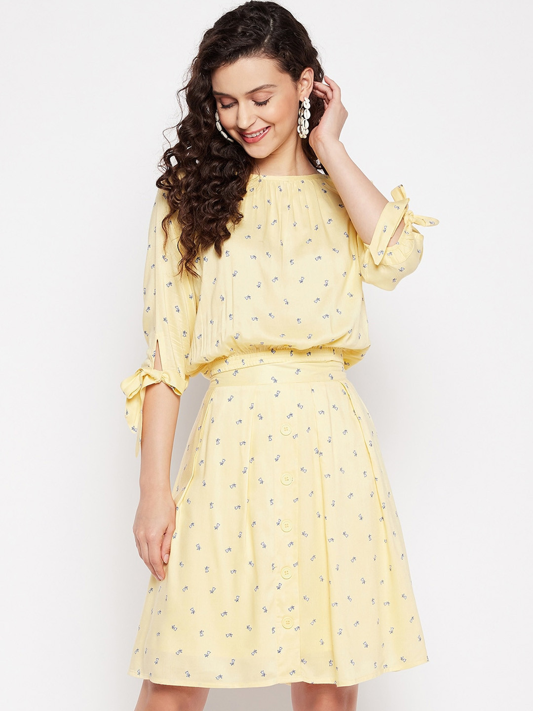 STYLE BLUSH Floral Printed Midi Skirts