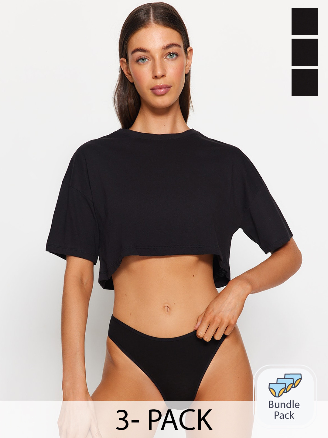 Trendyol Mid-Rise Ribbed Briefs 946312929