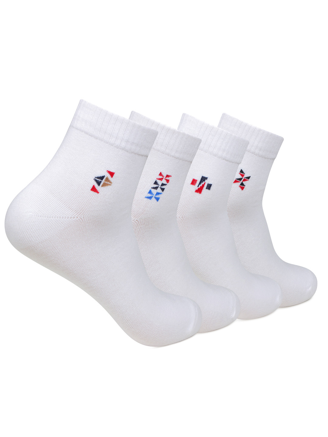 Bonjour Men Set of 4 White Socks