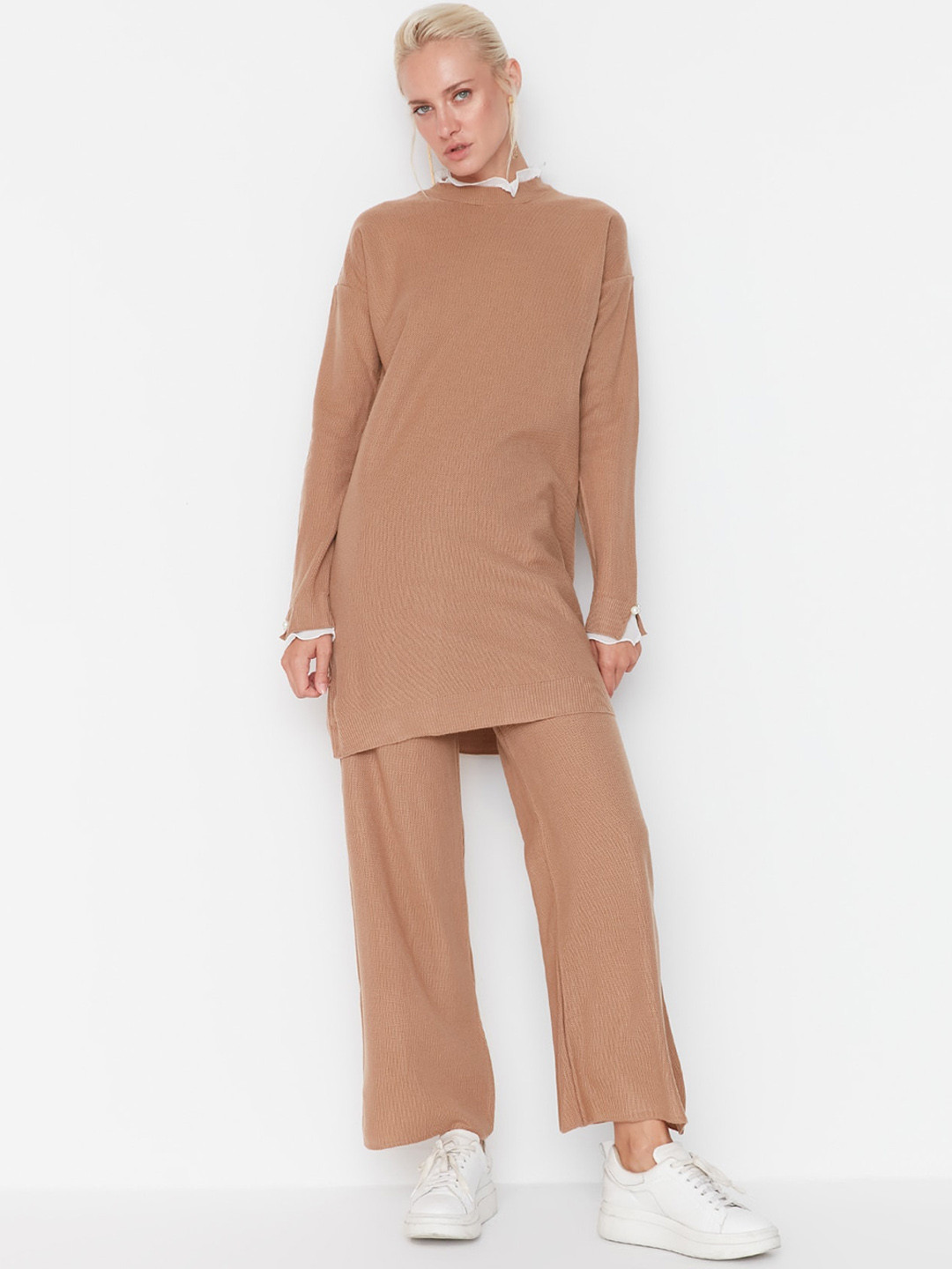 Trendyol Embellished High Neck Tunic With Trousers