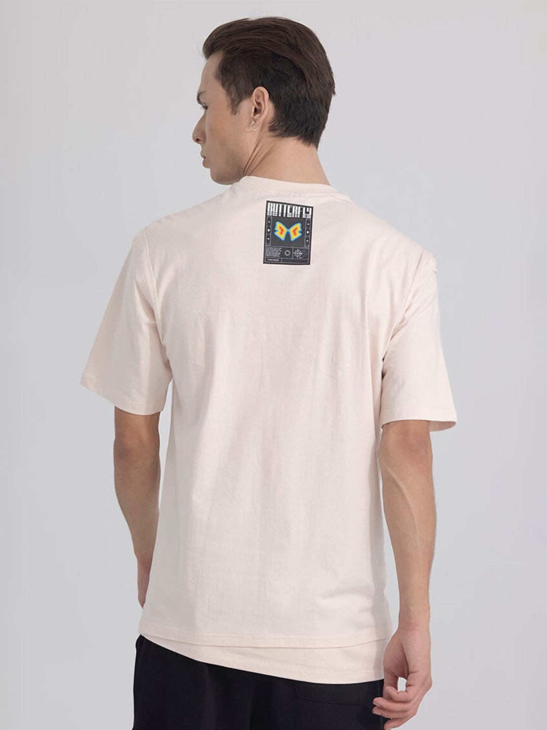 Snitch Men Off White Extended Sleeves T-shirt