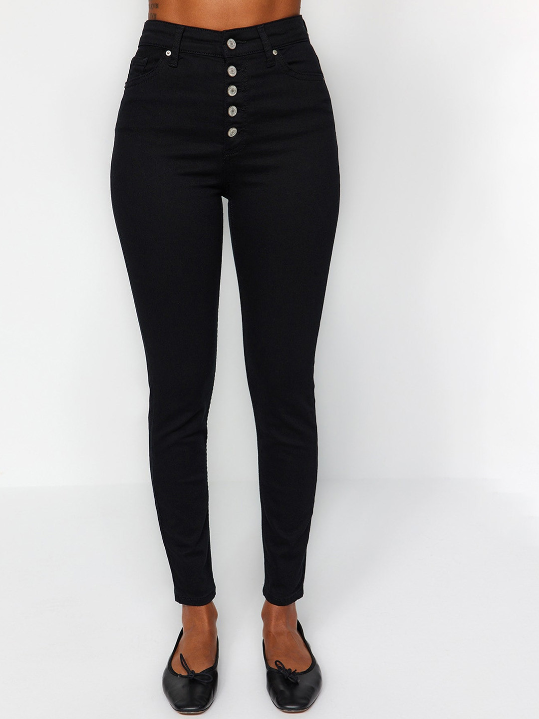 Trendyol Women Slim Fit High Rise Clean Look Stretchable Jeans