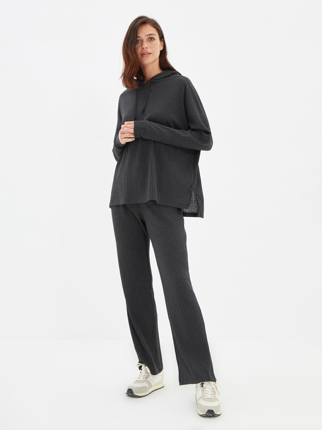 Trendyol Ribbed Sweatshirt & Trackpant