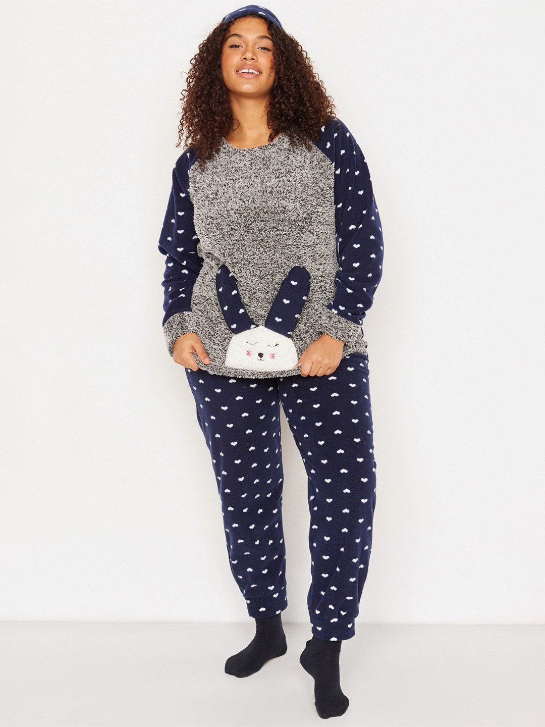 Trendyol Printed Sweatshirt & Jogger Nightsuit