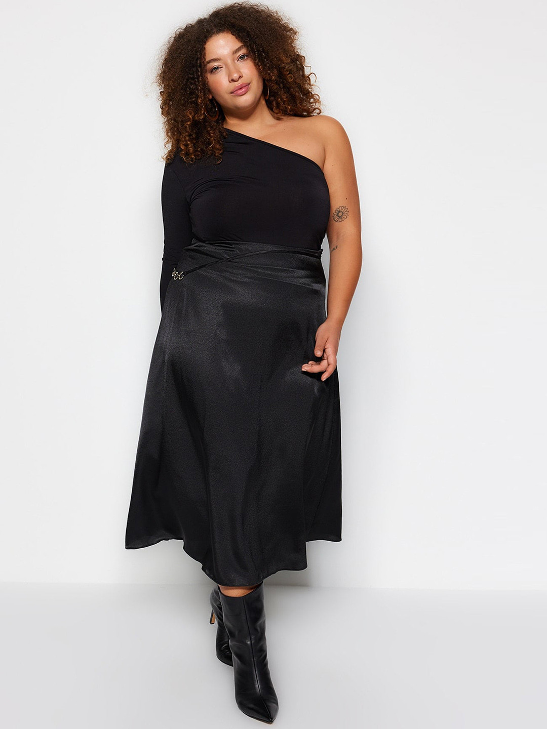 Trendyol A-Line Flared Midi Skirt