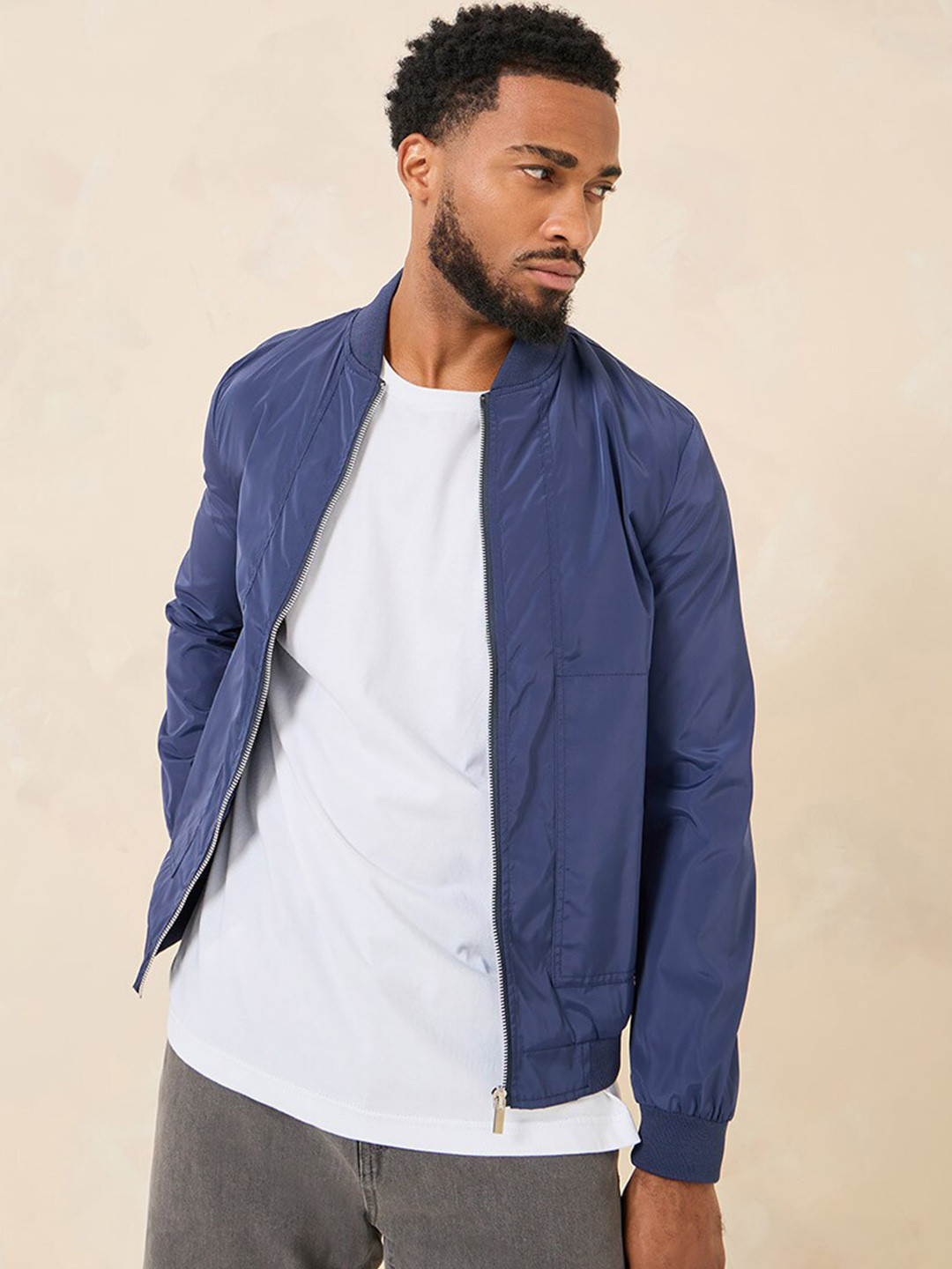 Styli Woven Bomber Jacket