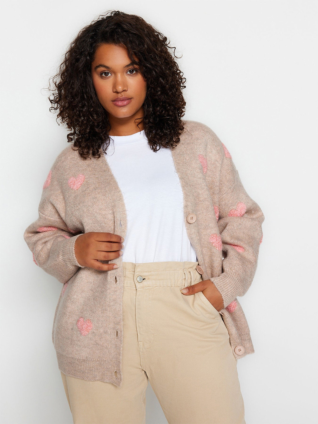 Trendyol Acrylic Cardigan With Embroidered Detail Sweater